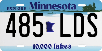 MN license plate 485LDS
