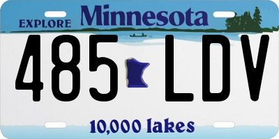 MN license plate 485LDV