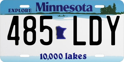 MN license plate 485LDY