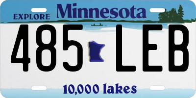MN license plate 485LEB