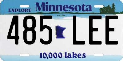 MN license plate 485LEE