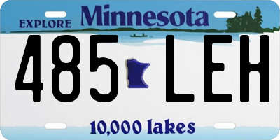 MN license plate 485LEH