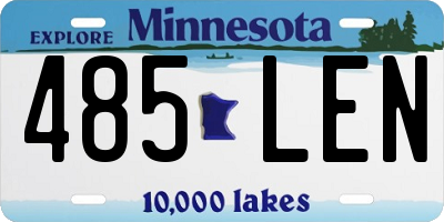 MN license plate 485LEN