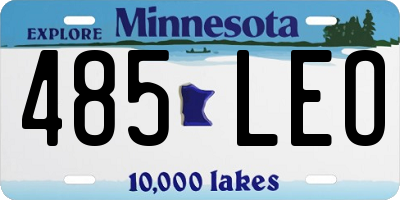 MN license plate 485LEO