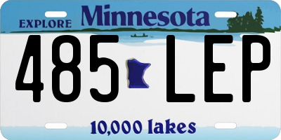 MN license plate 485LEP