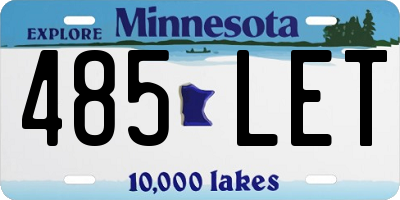 MN license plate 485LET