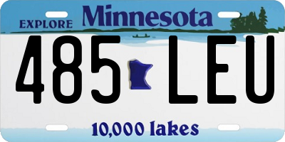 MN license plate 485LEU