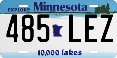 MN license plate 485LEZ