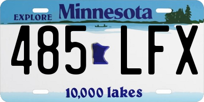 MN license plate 485LFX