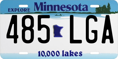 MN license plate 485LGA