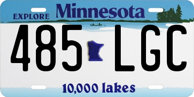 MN license plate 485LGC
