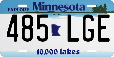 MN license plate 485LGE