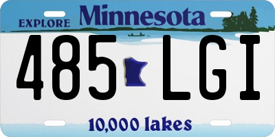 MN license plate 485LGI