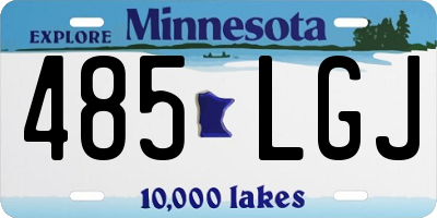 MN license plate 485LGJ