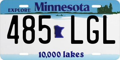 MN license plate 485LGL