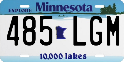 MN license plate 485LGM