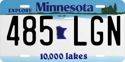 MN license plate 485LGN