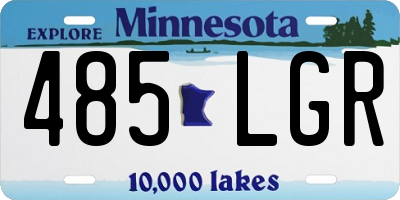 MN license plate 485LGR