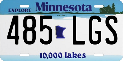 MN license plate 485LGS