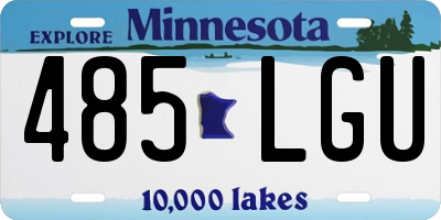 MN license plate 485LGU