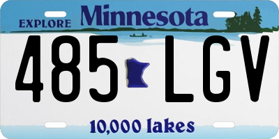 MN license plate 485LGV