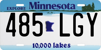 MN license plate 485LGY
