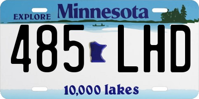 MN license plate 485LHD