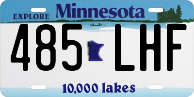 MN license plate 485LHF
