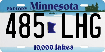 MN license plate 485LHG