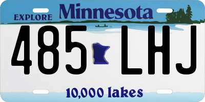 MN license plate 485LHJ
