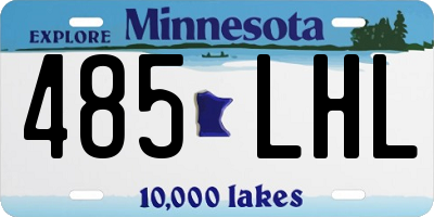 MN license plate 485LHL