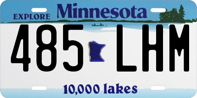 MN license plate 485LHM