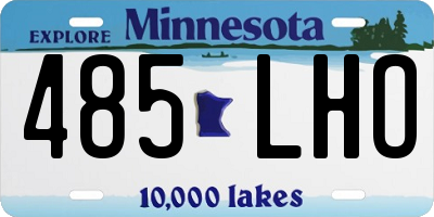 MN license plate 485LHO