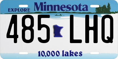 MN license plate 485LHQ