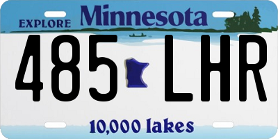 MN license plate 485LHR