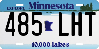 MN license plate 485LHT