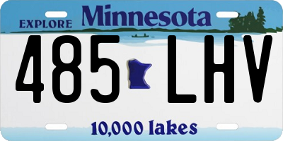 MN license plate 485LHV