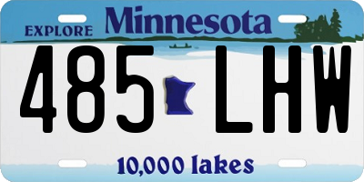 MN license plate 485LHW