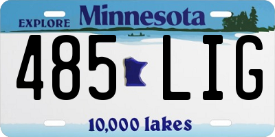 MN license plate 485LIG