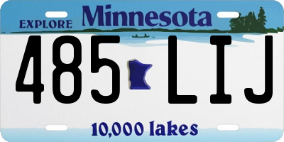MN license plate 485LIJ