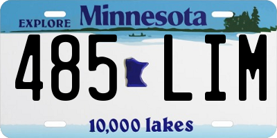 MN license plate 485LIM