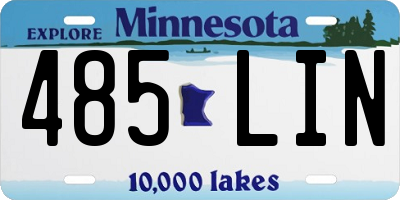 MN license plate 485LIN
