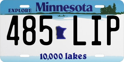 MN license plate 485LIP
