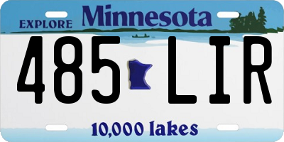 MN license plate 485LIR