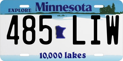 MN license plate 485LIW