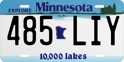 MN license plate 485LIY