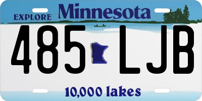 MN license plate 485LJB