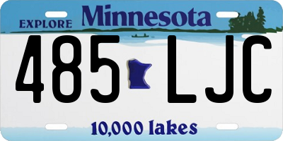 MN license plate 485LJC