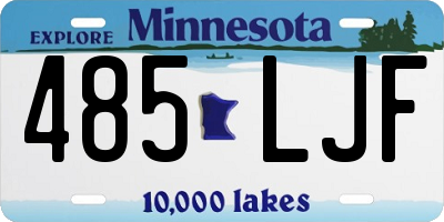 MN license plate 485LJF