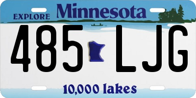 MN license plate 485LJG